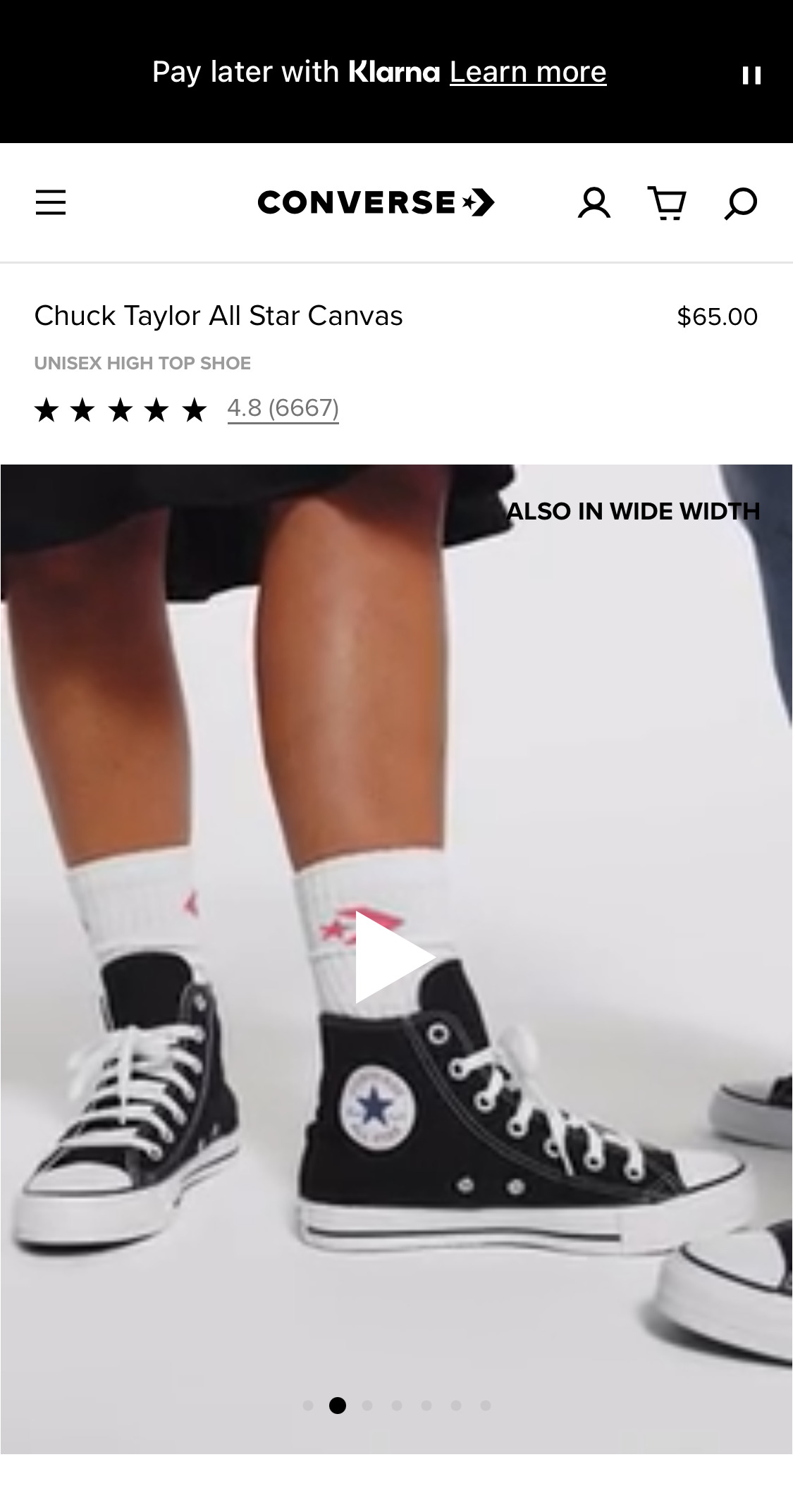 Mobile screenshot of Converse