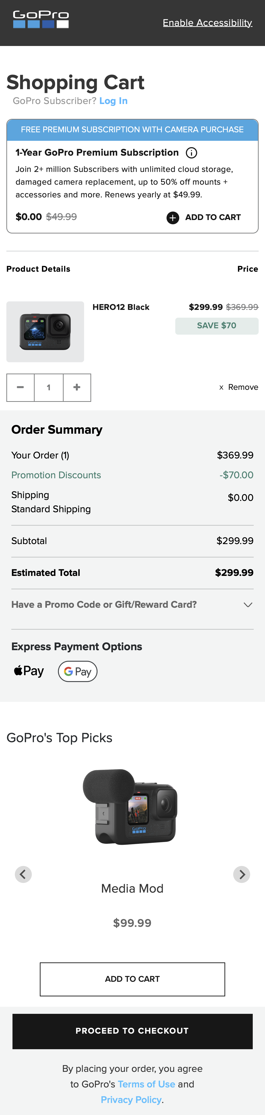 Mobile screenshot of GoPro