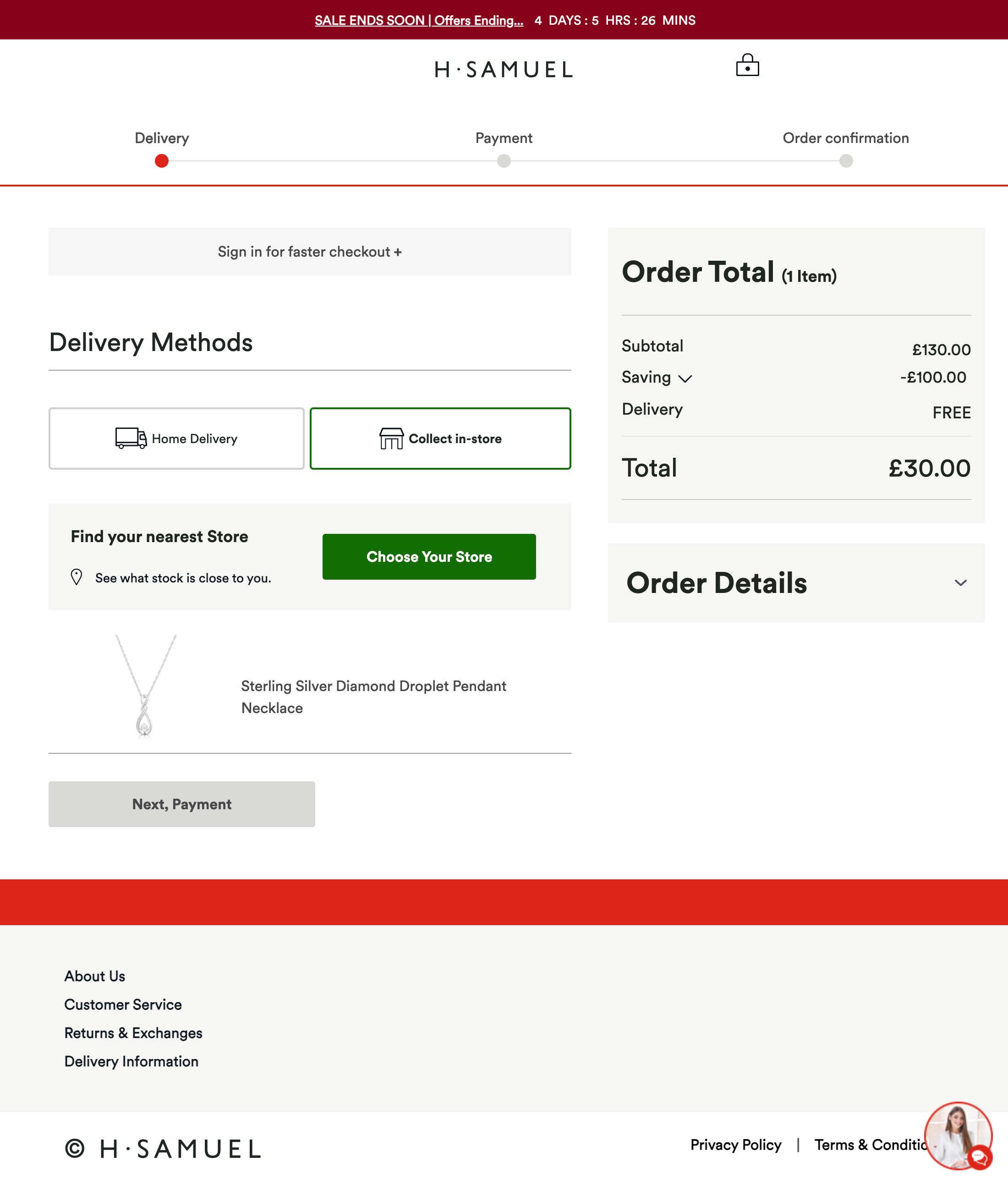 Desktop screenshot of H. Samuel