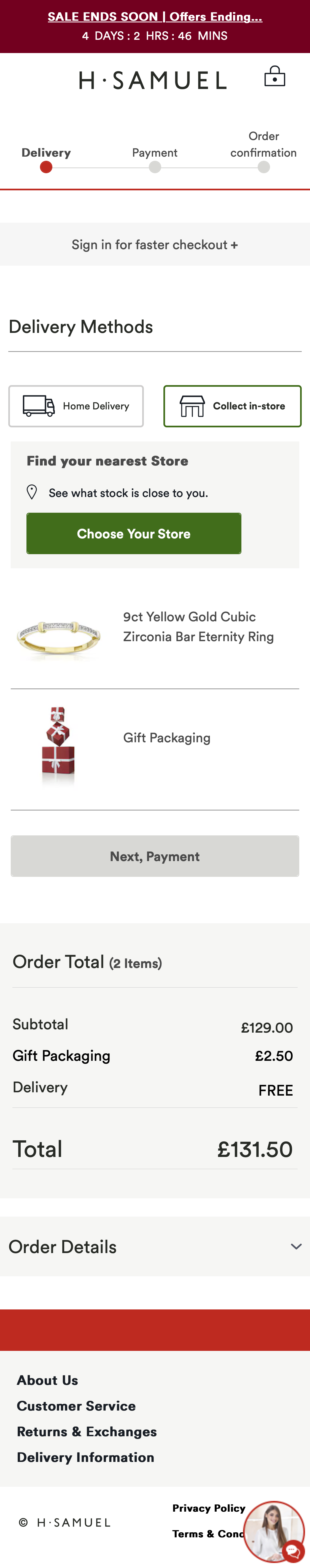 Mobile screenshot of H. Samuel