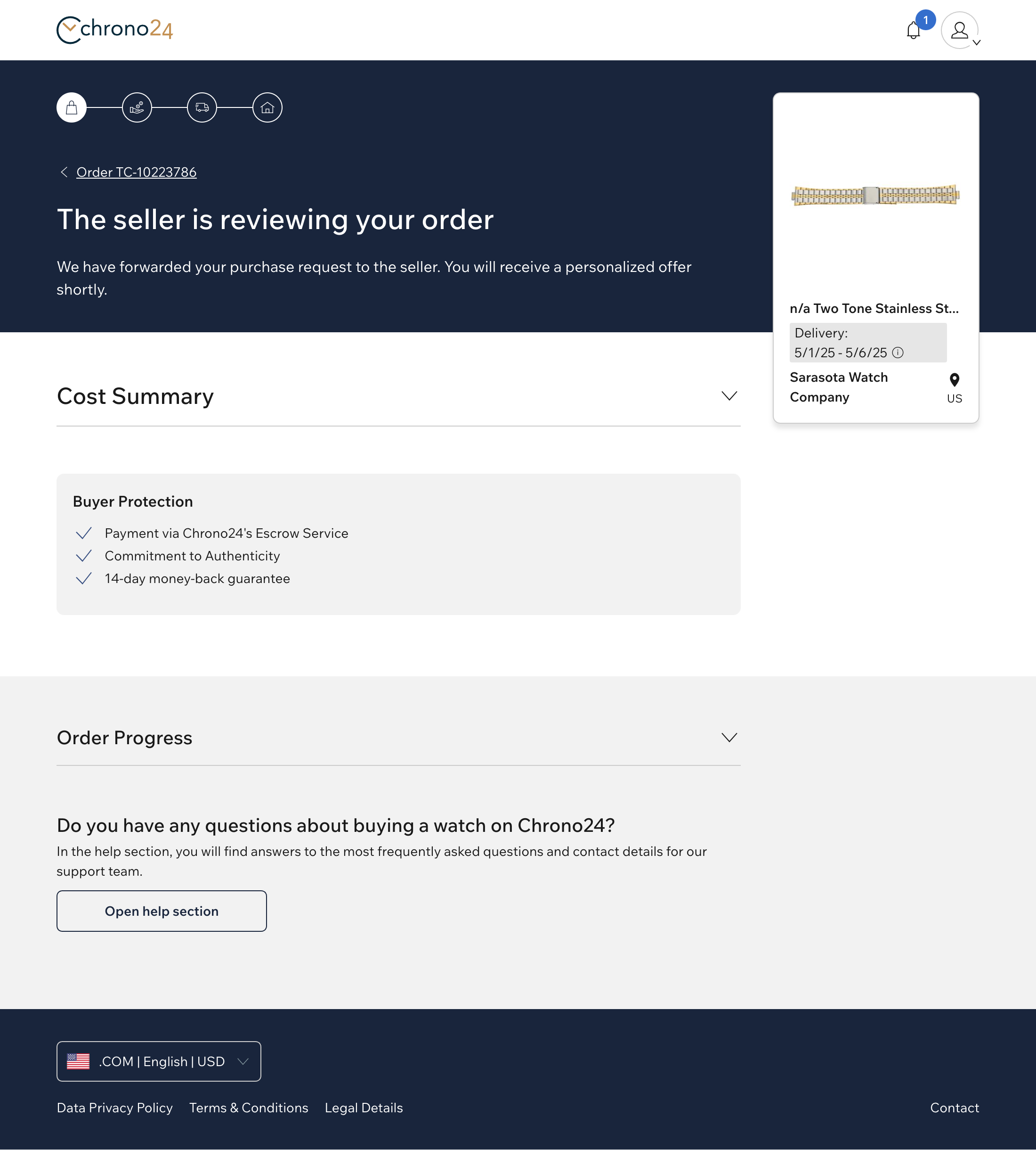 Desktop screenshot of Chrono24