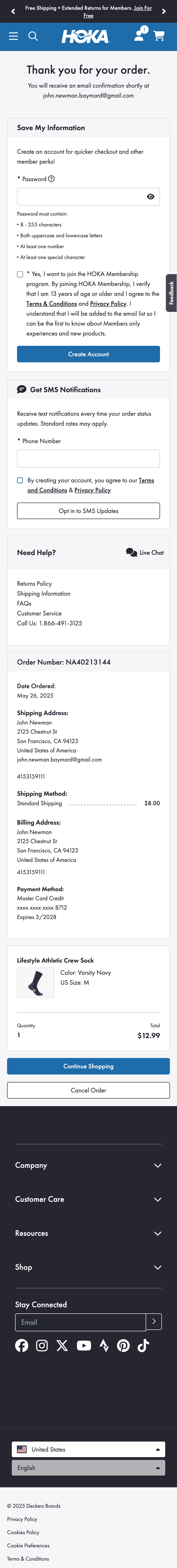 Mobile screenshot of Hoka