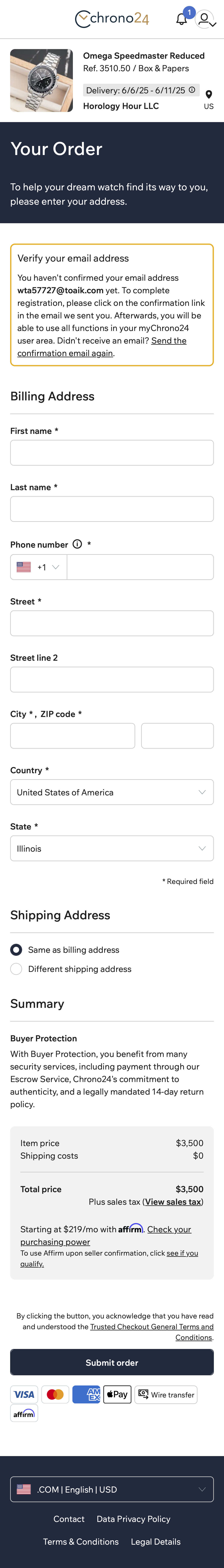 Mobile screenshot of Chrono24