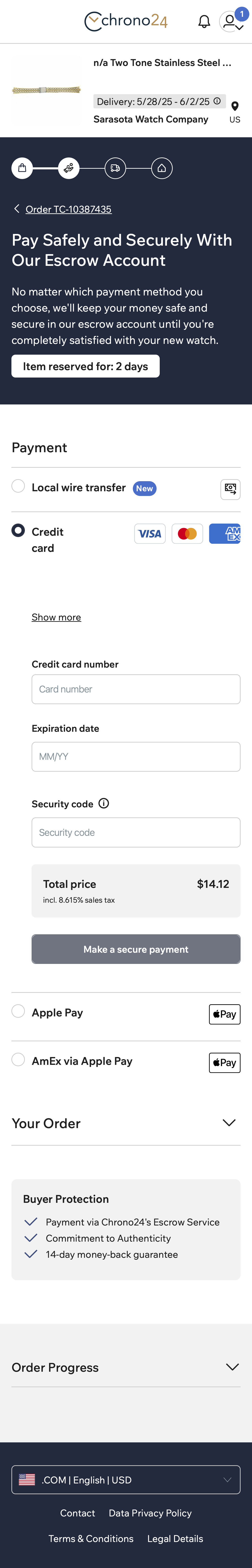 Mobile screenshot of Chrono24