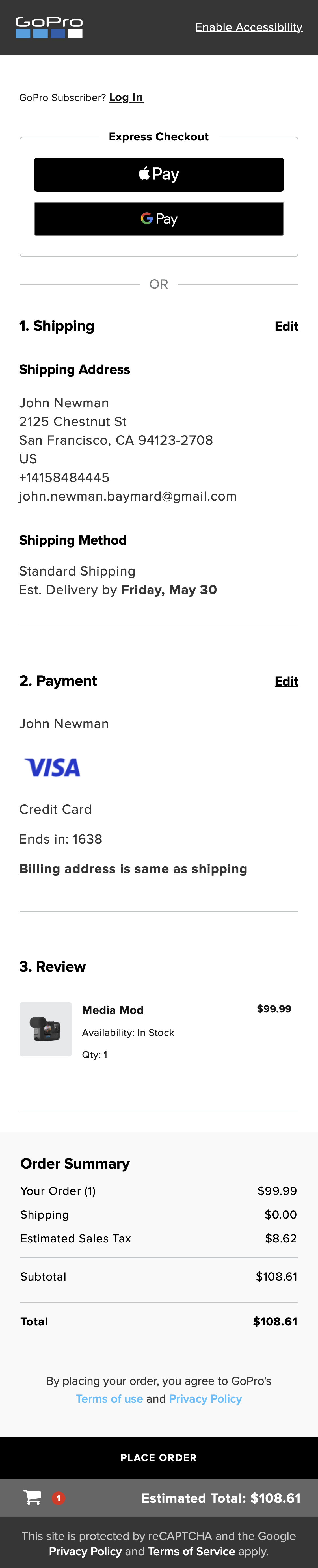 Mobile screenshot of GoPro