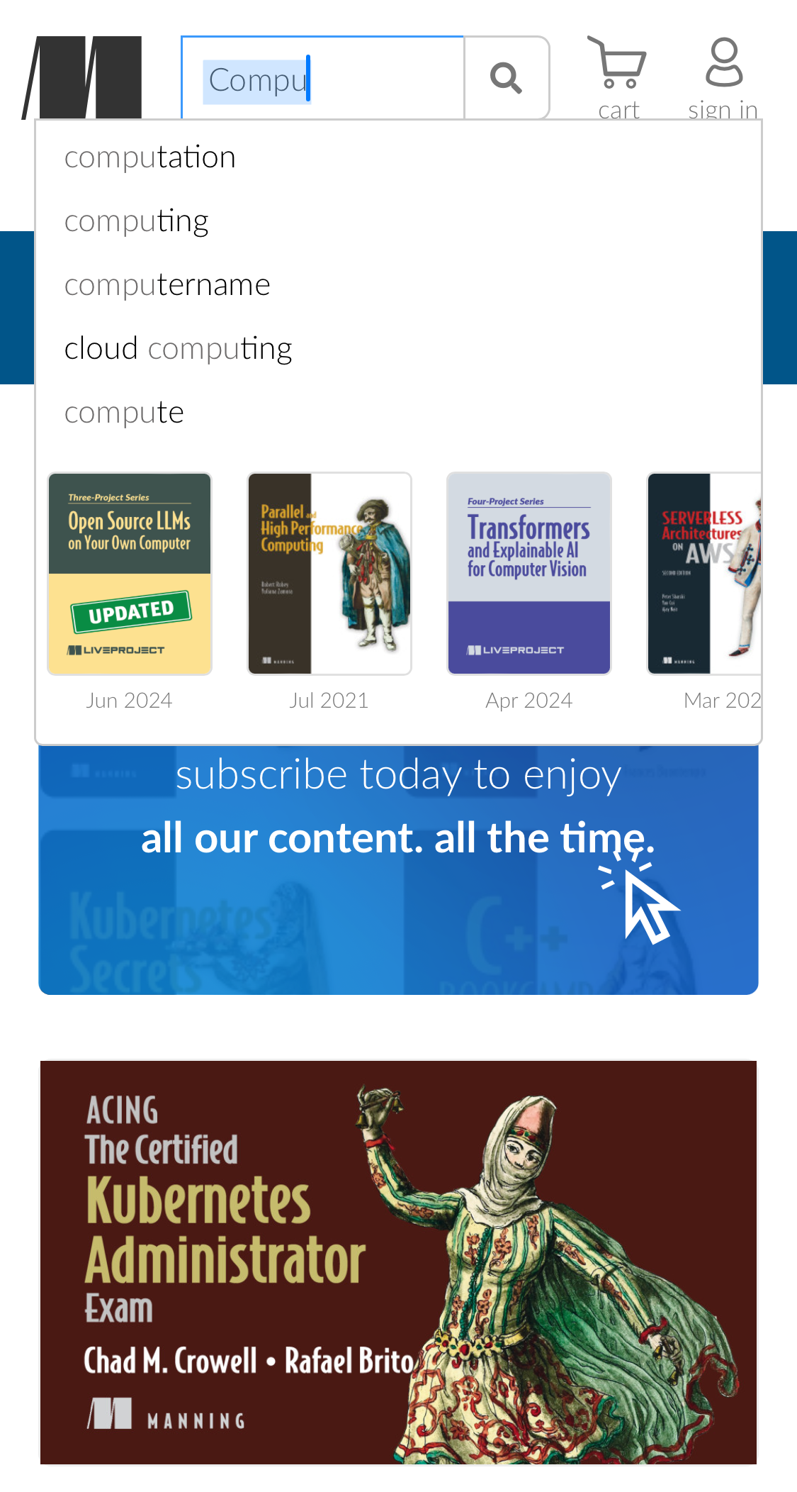 Mobile screenshot of Manning