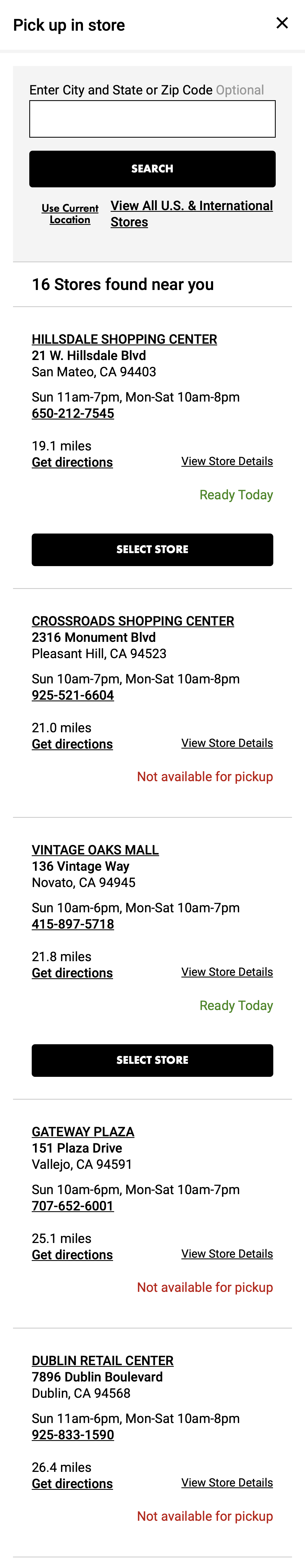 Mobile screenshot of DSW