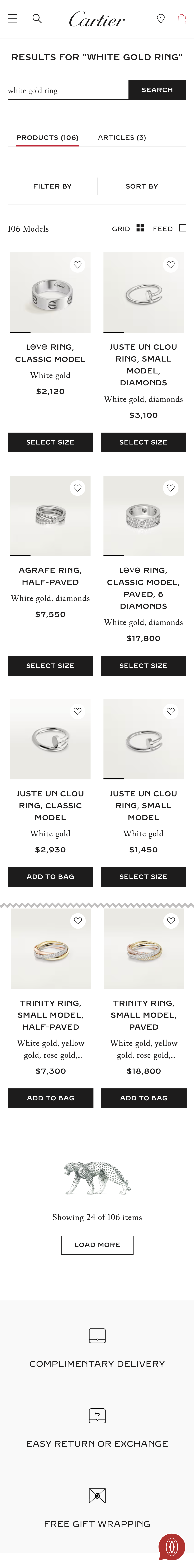 Mobile screenshot of Cartier