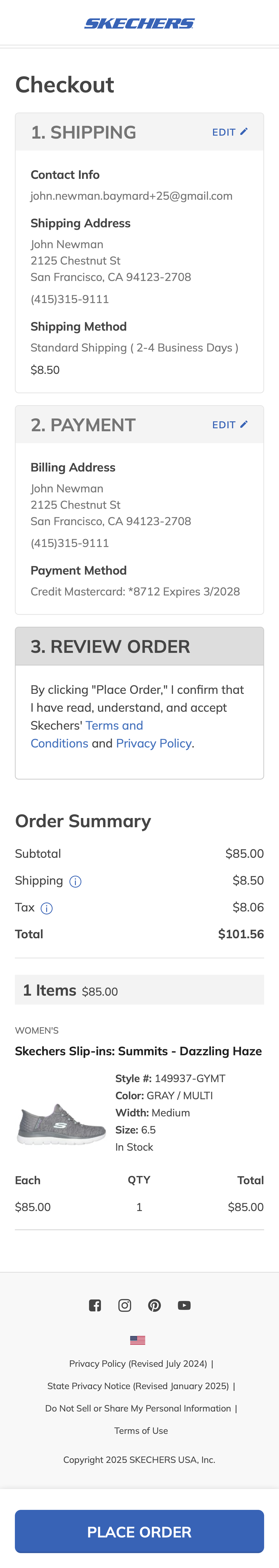 Mobile screenshot of Skechers