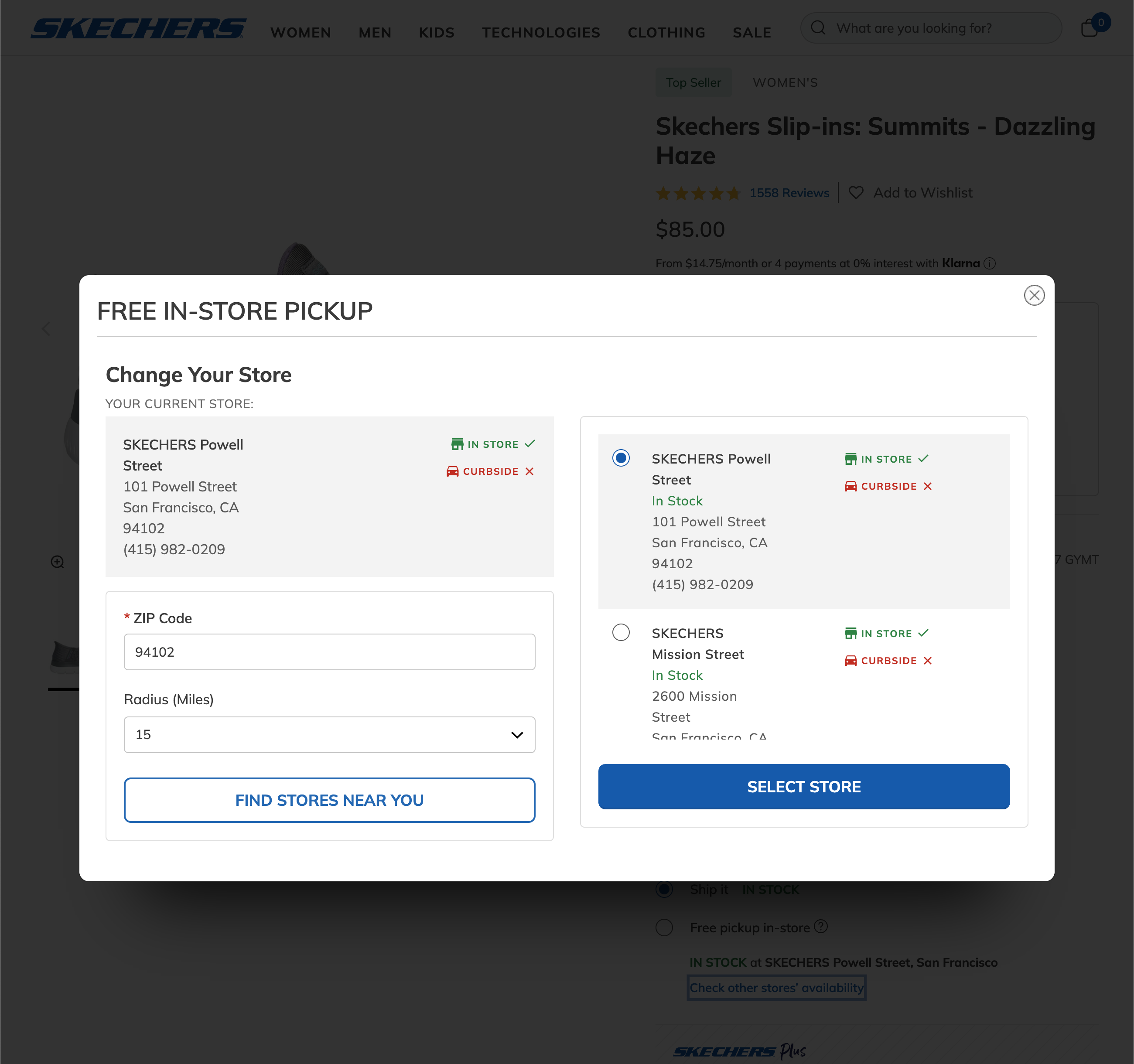 Desktop screenshot of Skechers