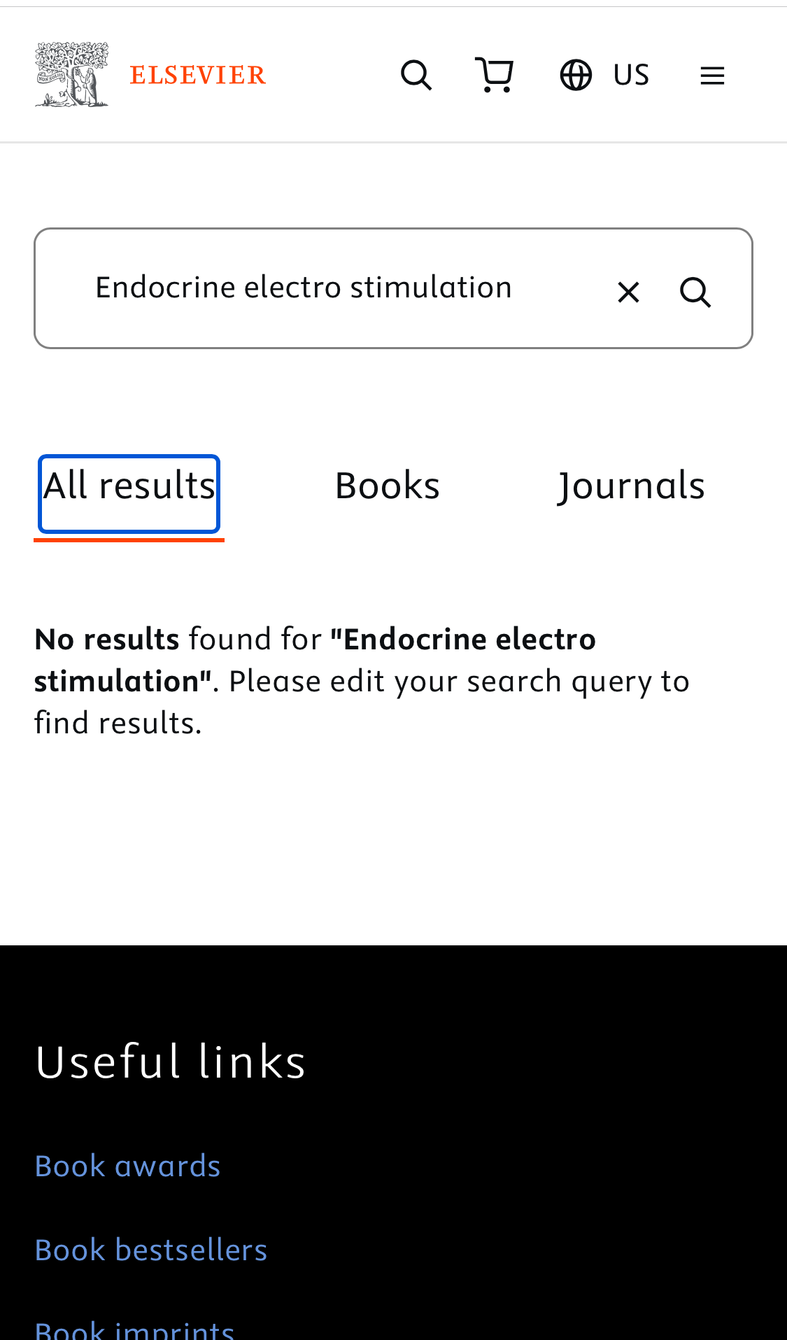 Mobile screenshot of Elsevier