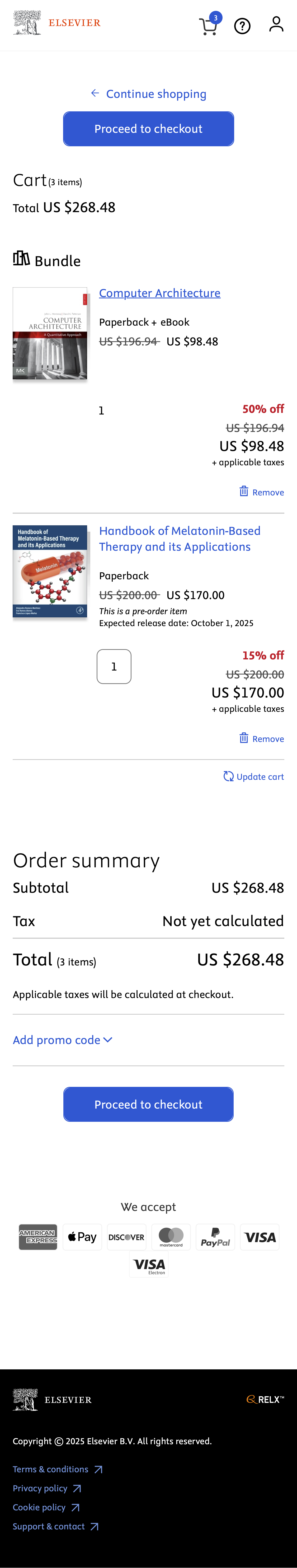 Mobile screenshot of Elsevier