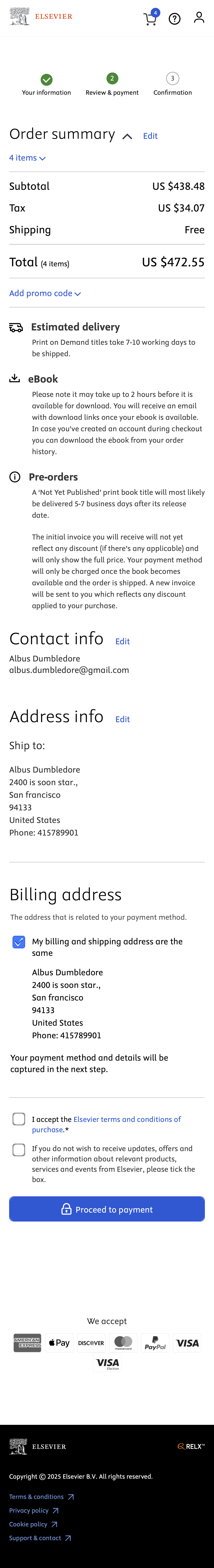 Mobile screenshot of Elsevier