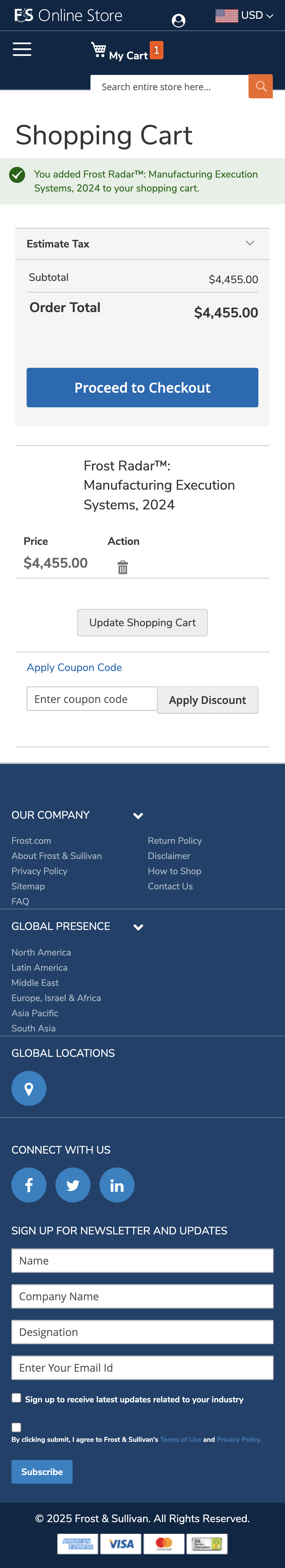 Mobile screenshot of Frost & Sullivan