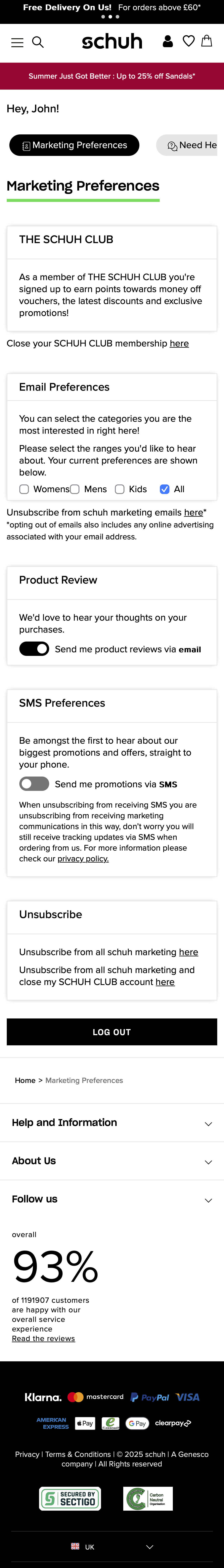 Mobile screenshot of schuh