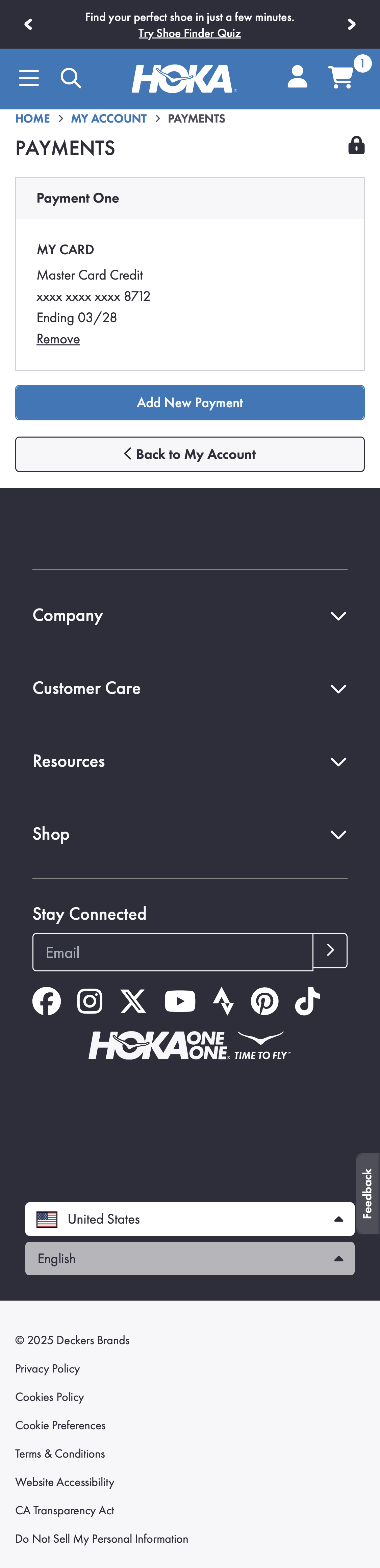 Mobile screenshot of Hoka