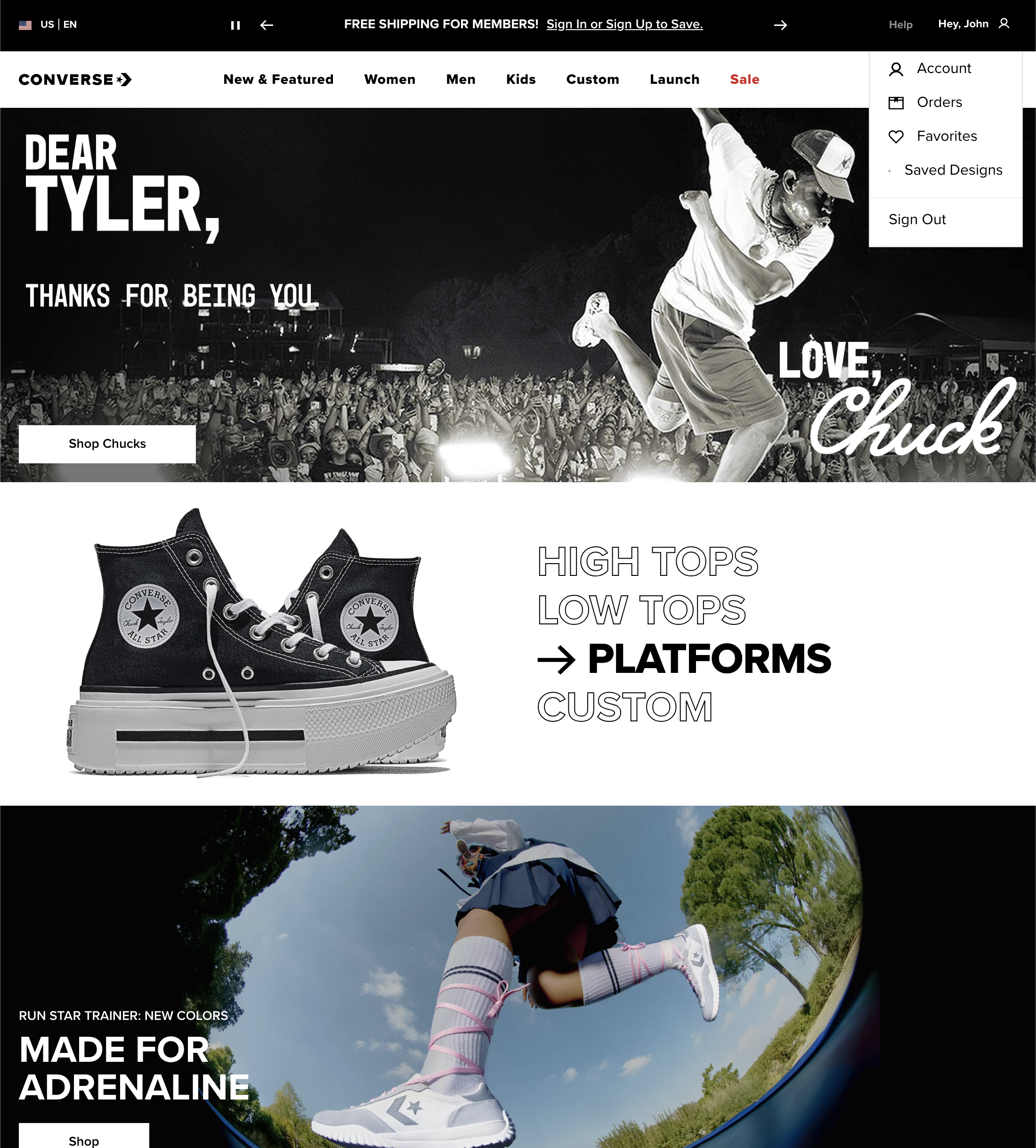 Desktop screenshot of Converse