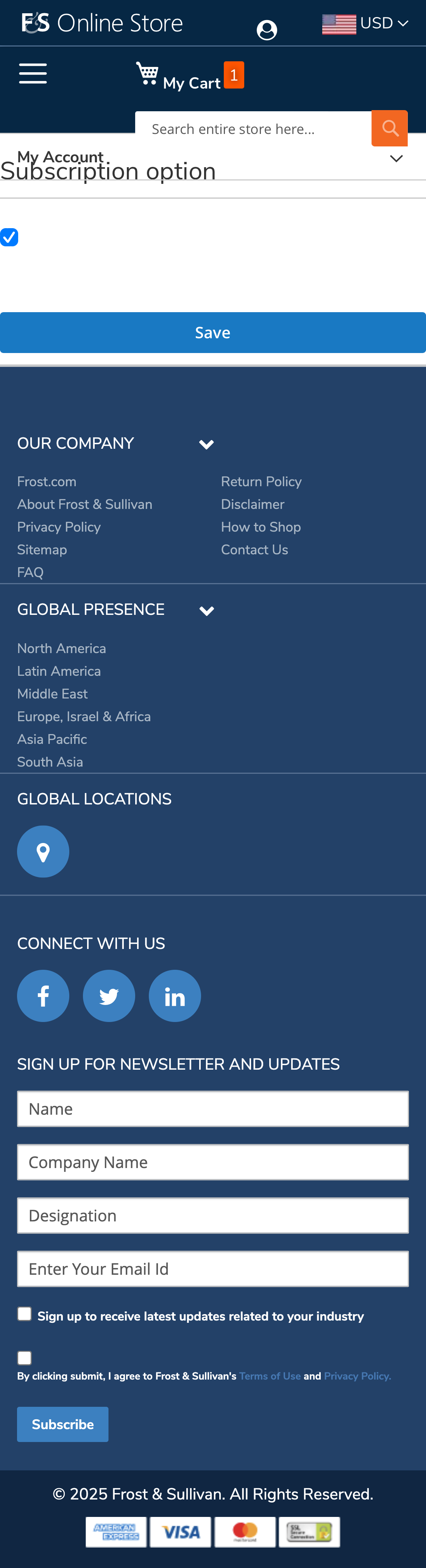 Mobile screenshot of Frost &amp; Sullivan