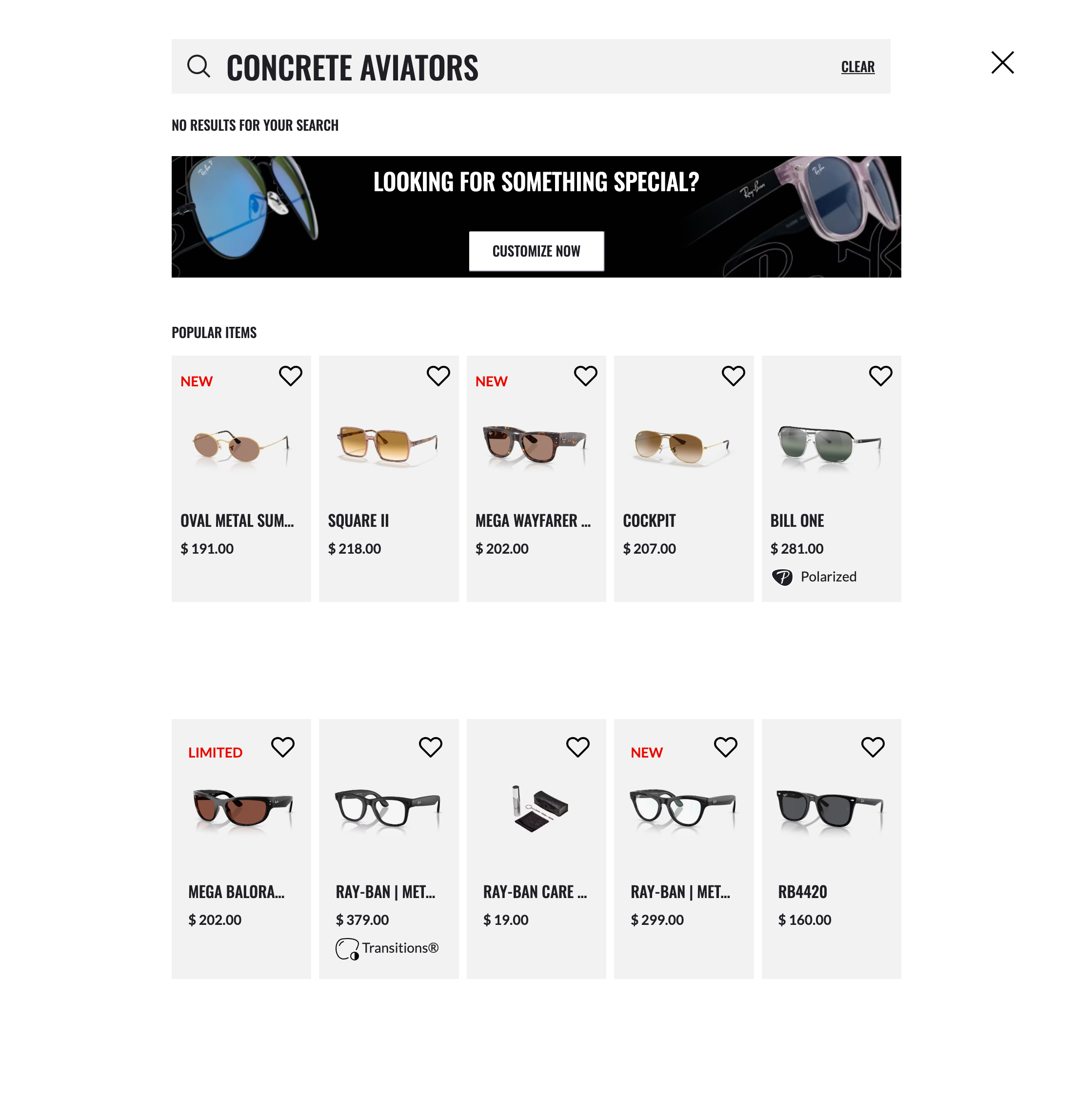 Desktop screenshot of Ray-Ban