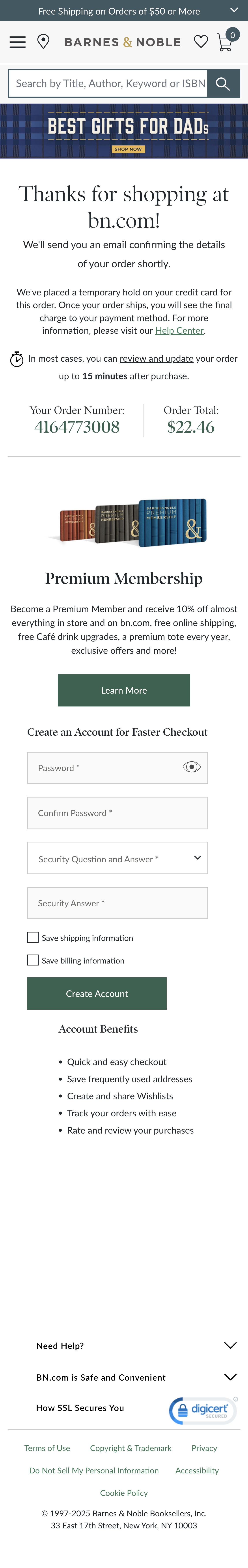 Mobile screenshot of Barnes & Noble
