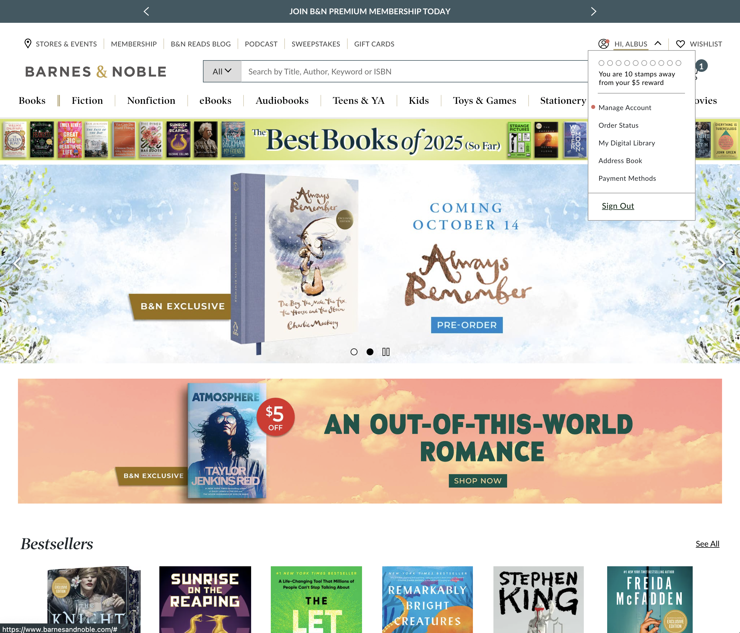 Desktop screenshot of Barnes &amp; Noble