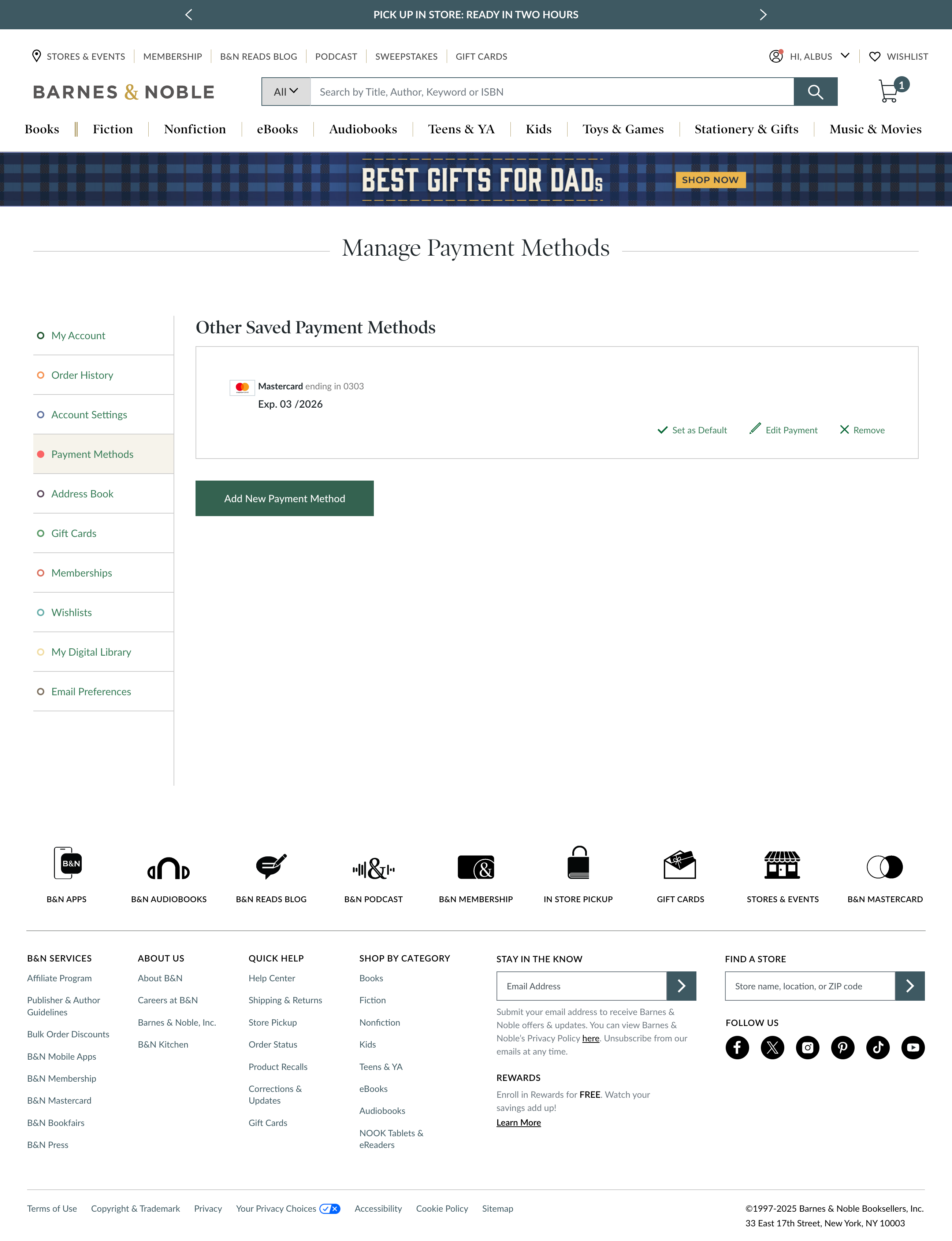 Desktop screenshot of Barnes & Noble