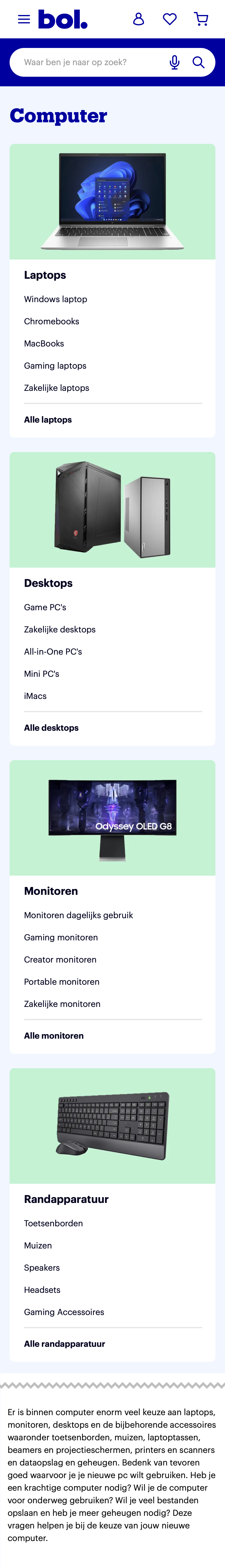 Mobile screenshot of bol