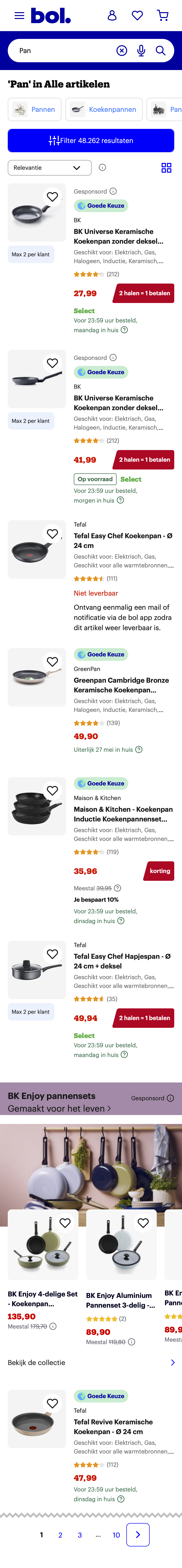 Mobile screenshot of bol