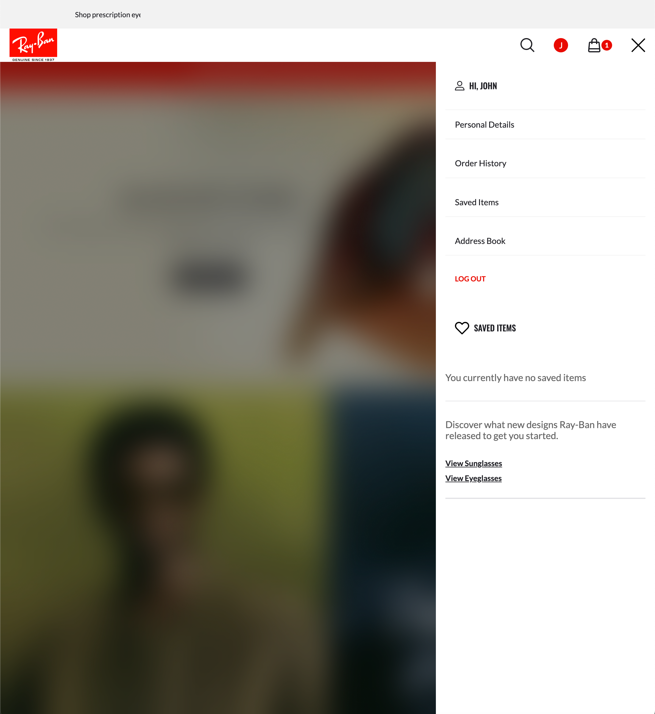 Desktop screenshot of Ray-Ban