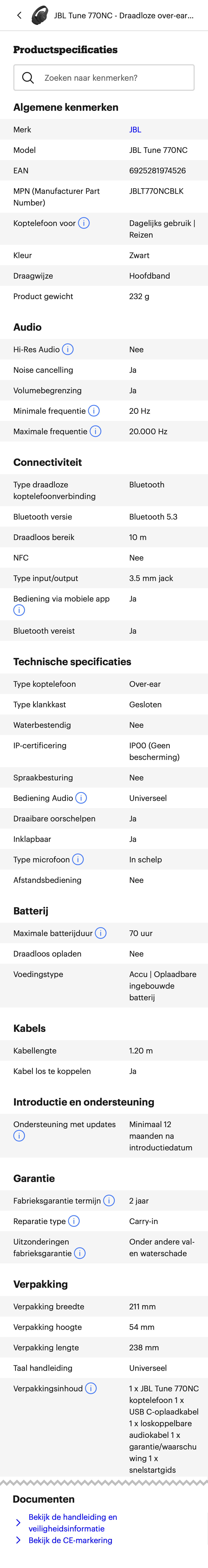 Mobile screenshot of bol
