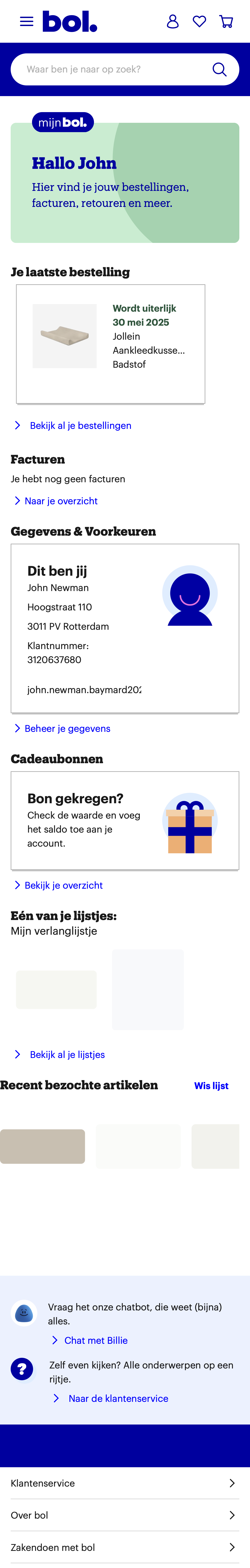 Mobile screenshot of bol