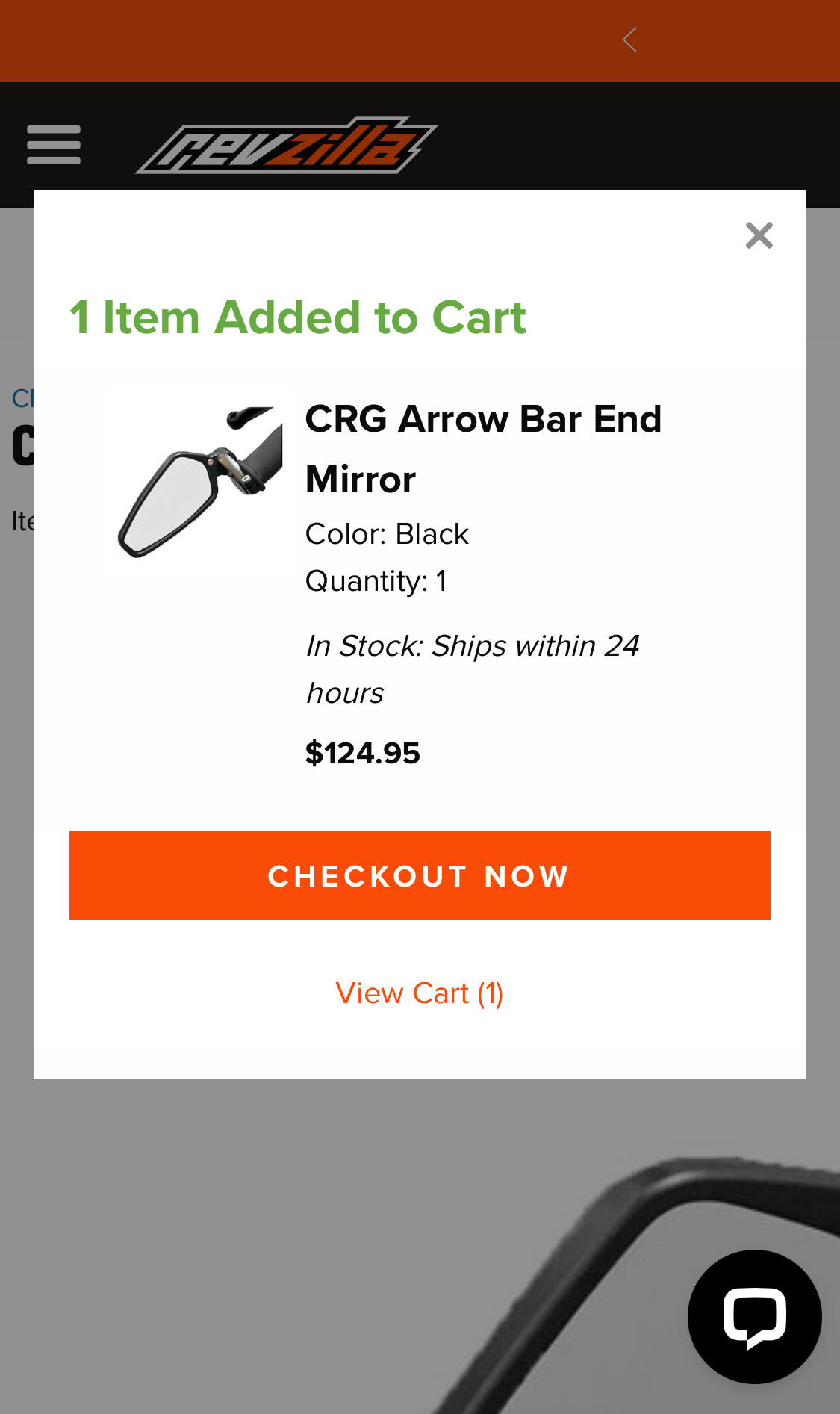Mobile screenshot of RevZilla
