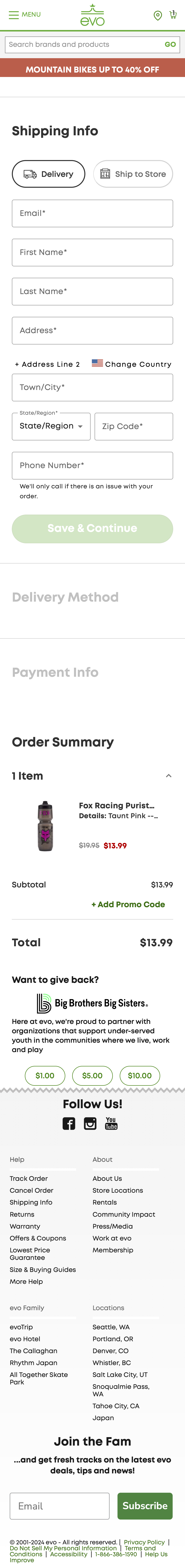 Mobile screenshot of Evo