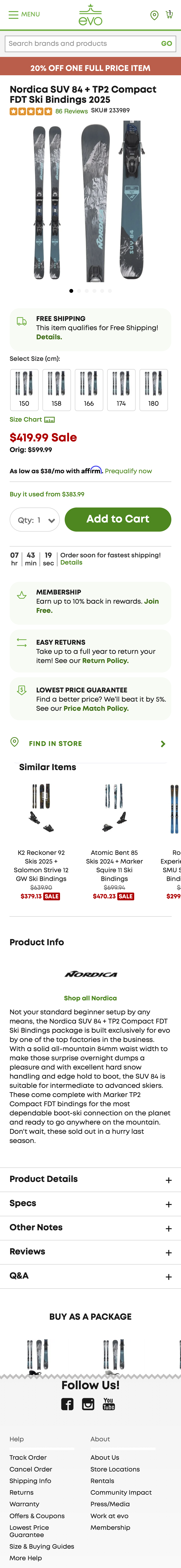 Mobile screenshot of Evo