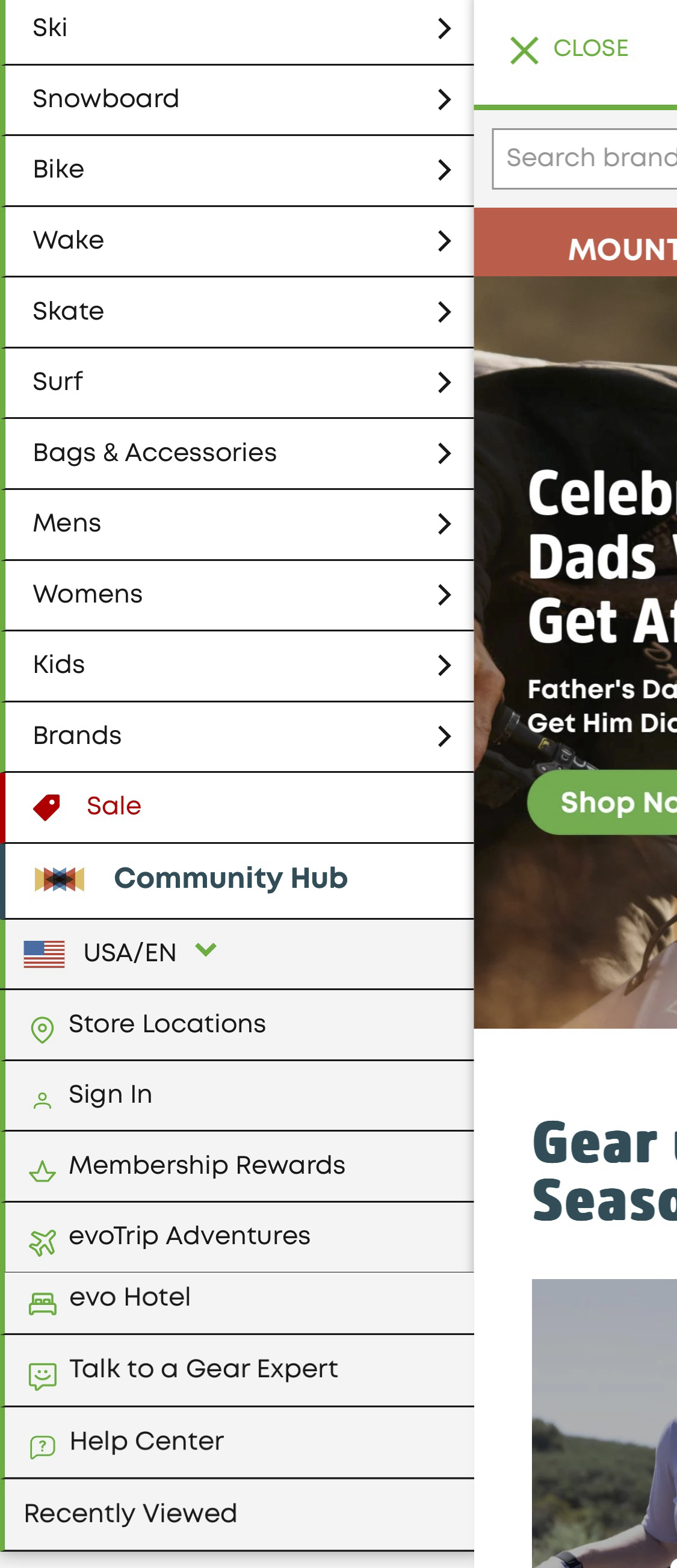 Mobile screenshot of Evo