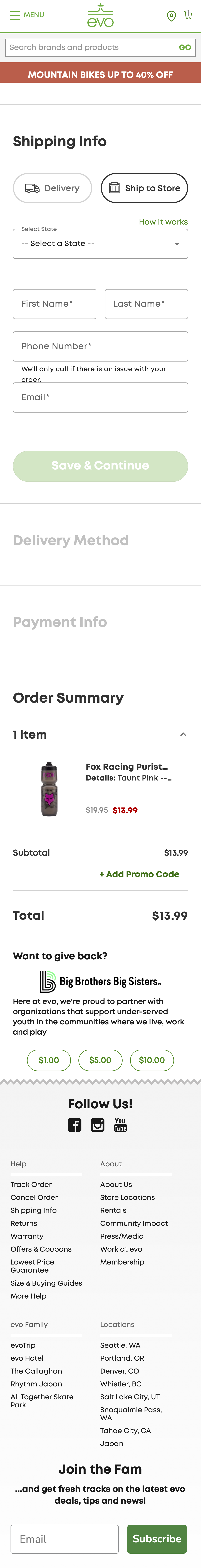 Mobile screenshot of Evo