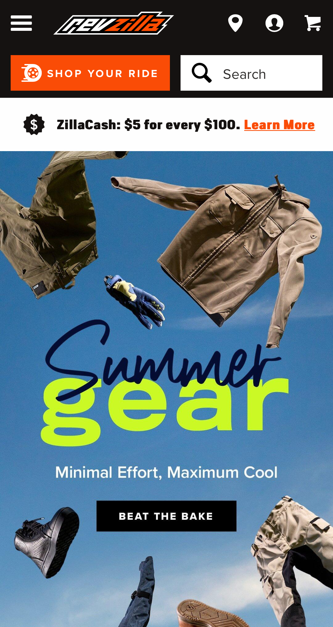 Mobile screenshot of RevZilla