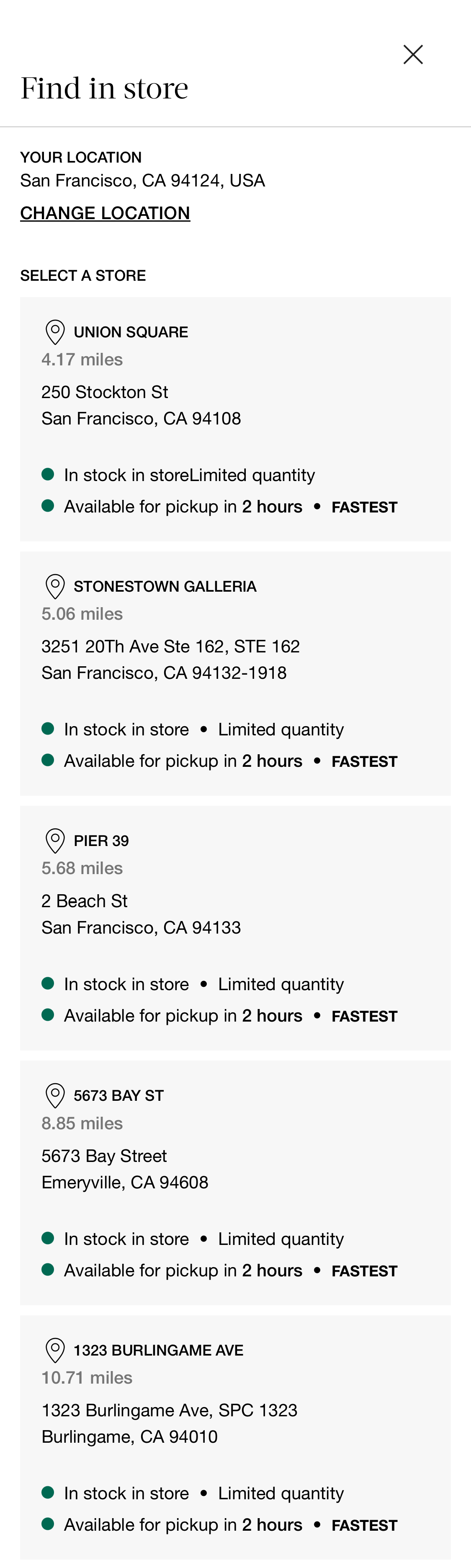 Mobile screenshot of Sunglass Hut