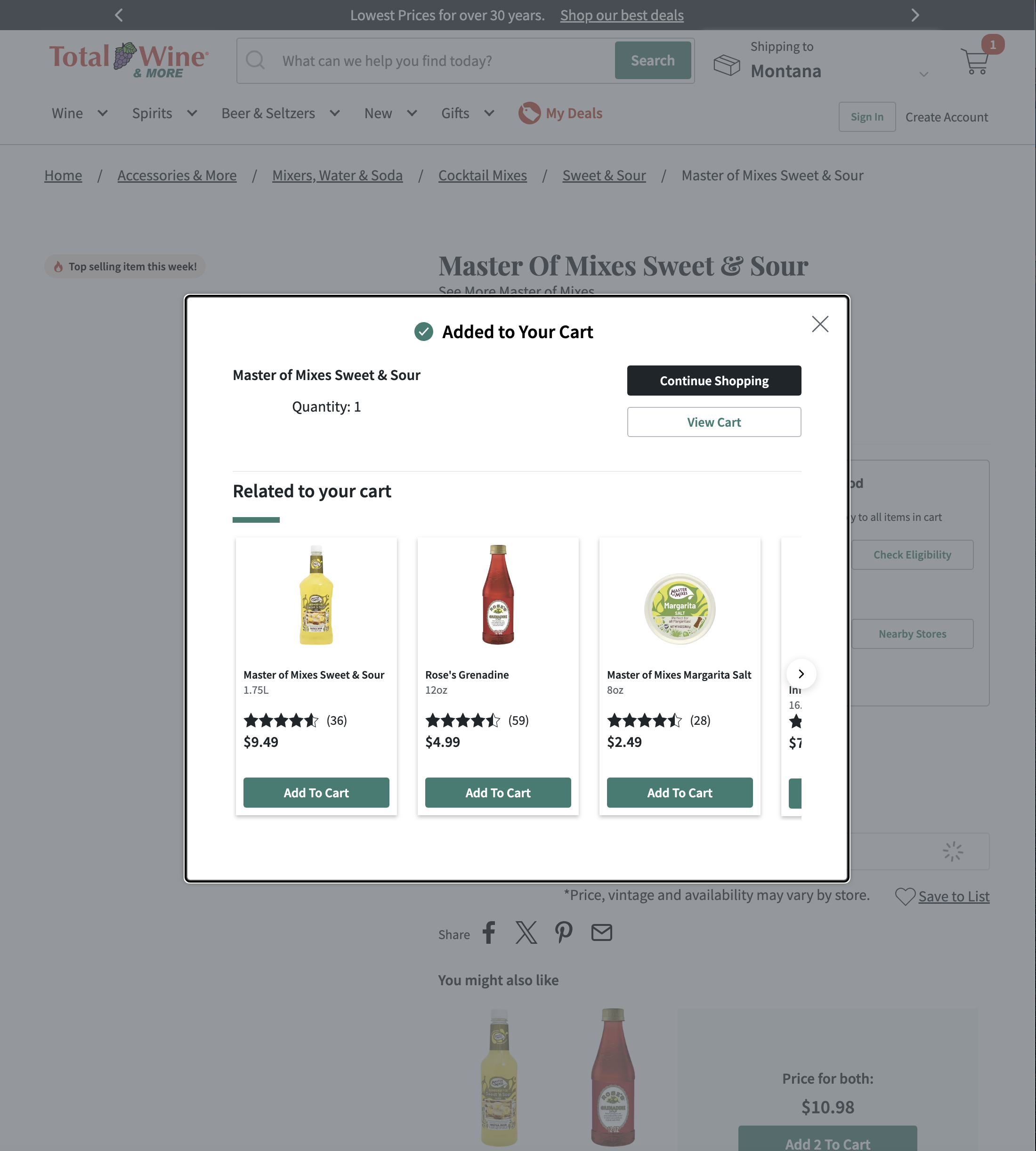 Desktop screenshot of Total Wine & More