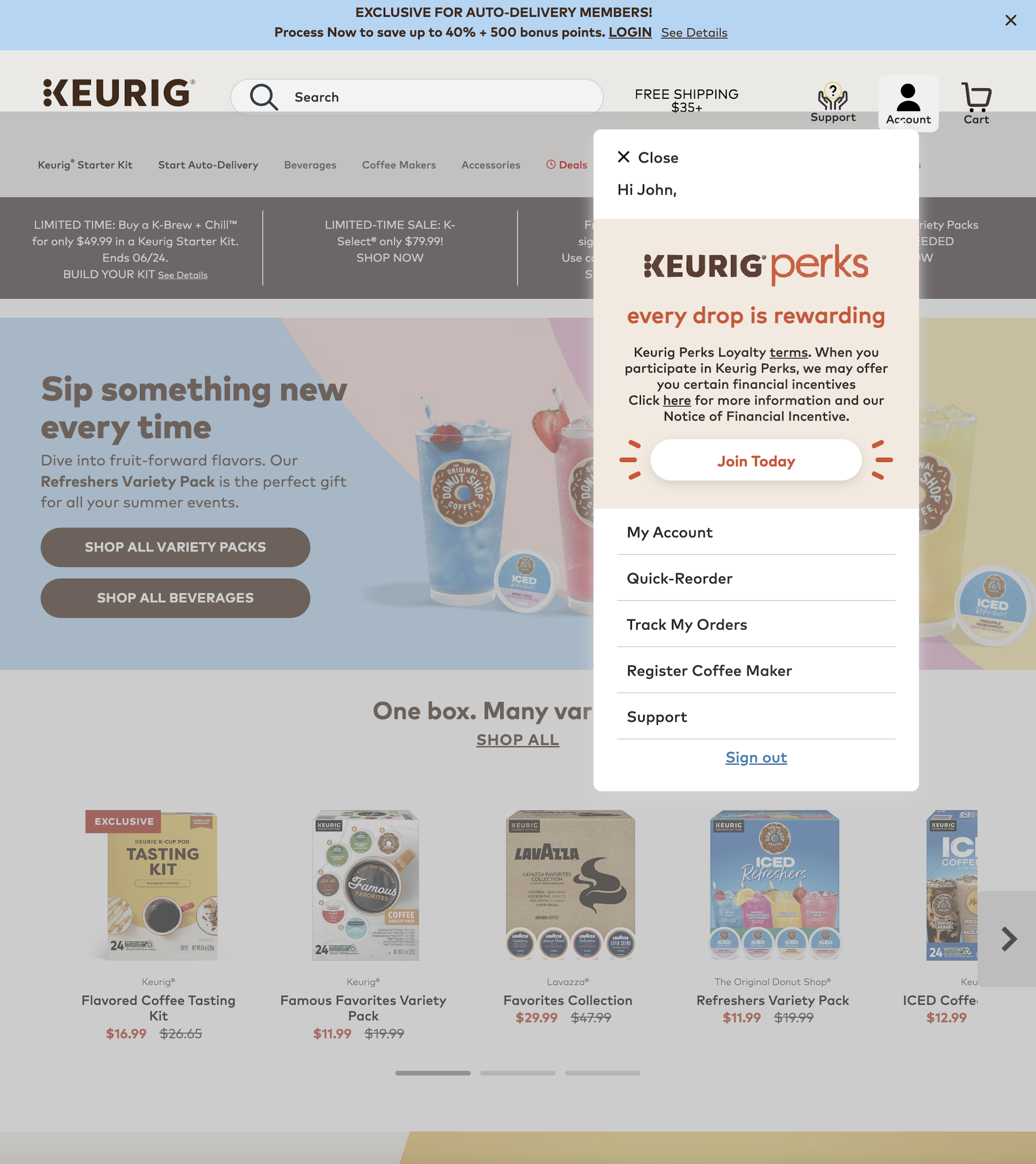 Desktop screenshot of Keurig