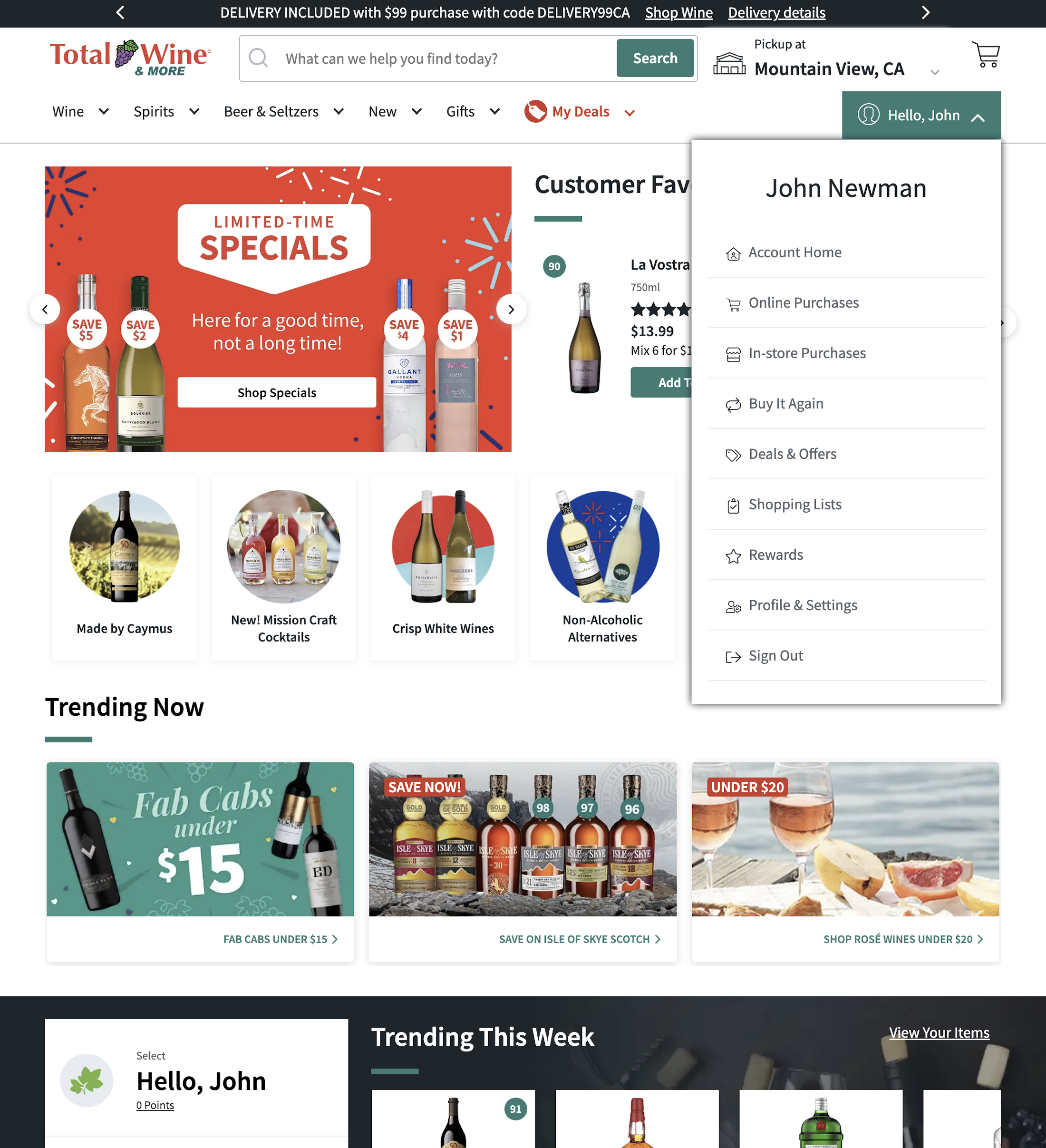 Desktop screenshot of Total Wine &amp; More