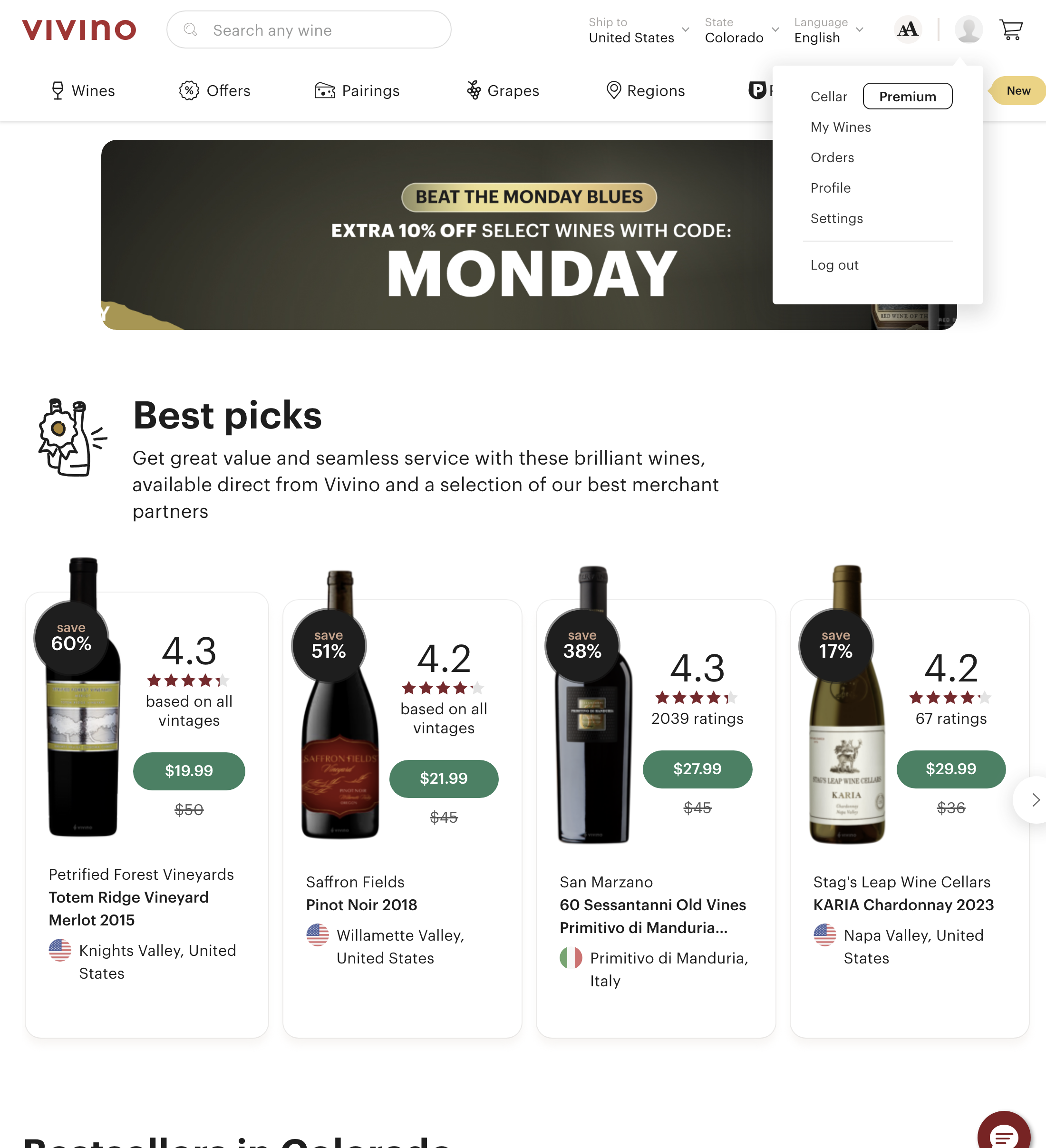 Desktop screenshot of Vivino