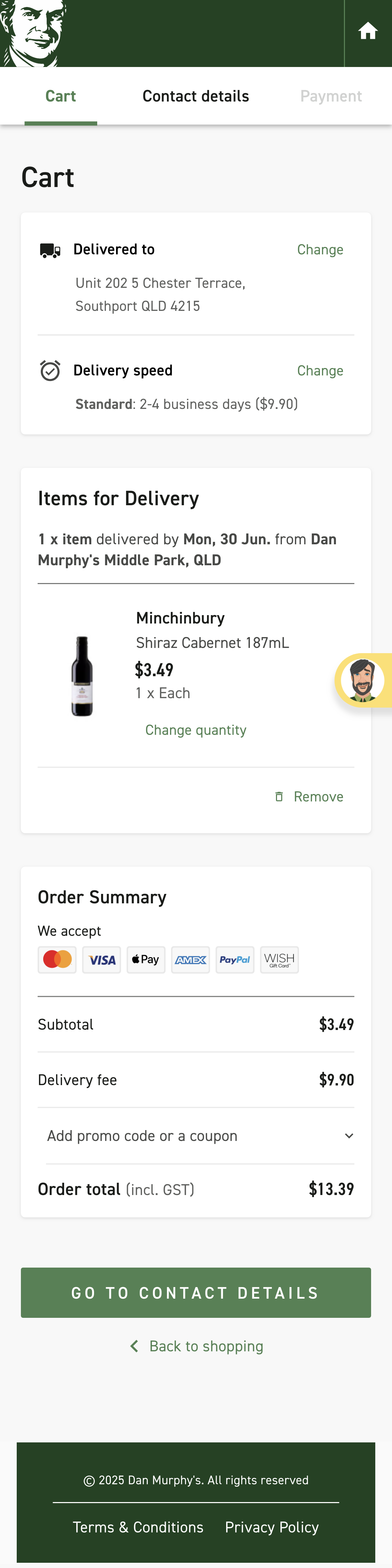Mobile screenshot of Dan Murphy’s
