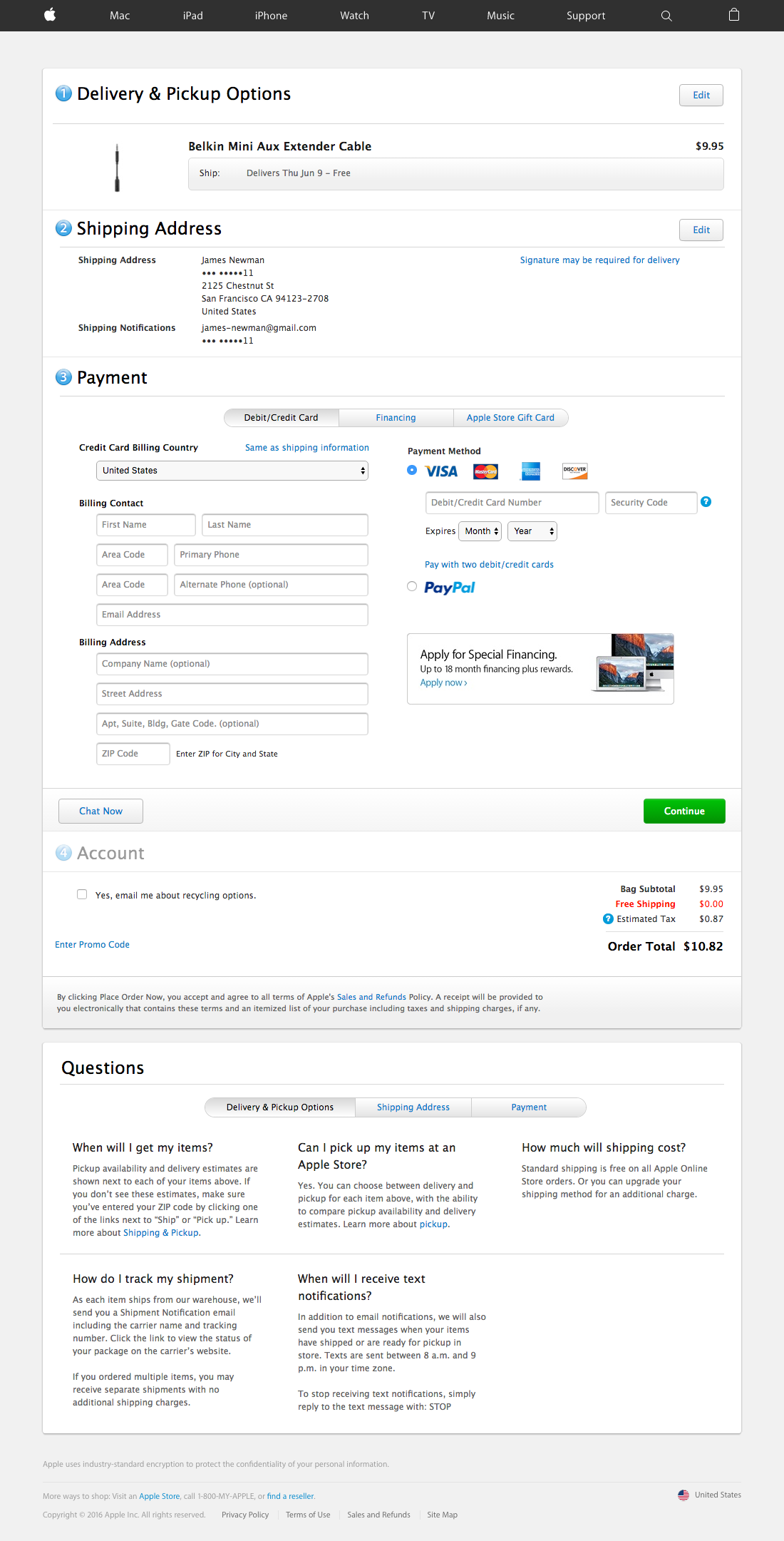 Desktop screenshot of Apple