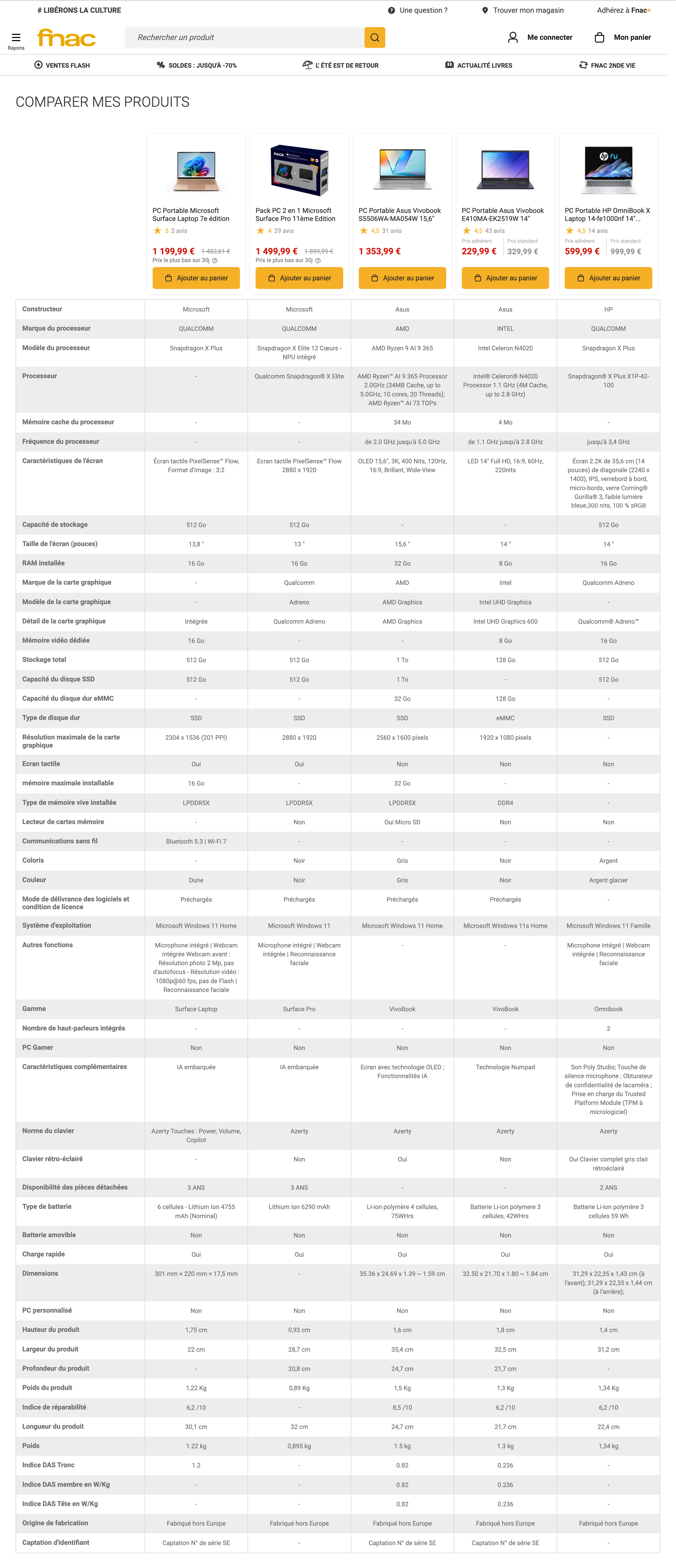 Desktop screenshot of Fnac