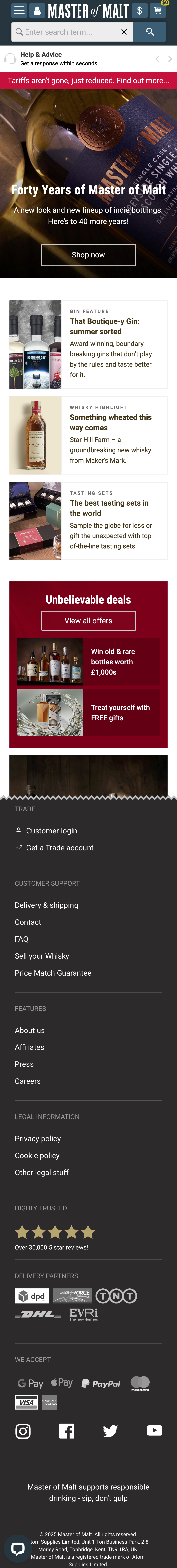 Mobile screenshot of Master Of Malt