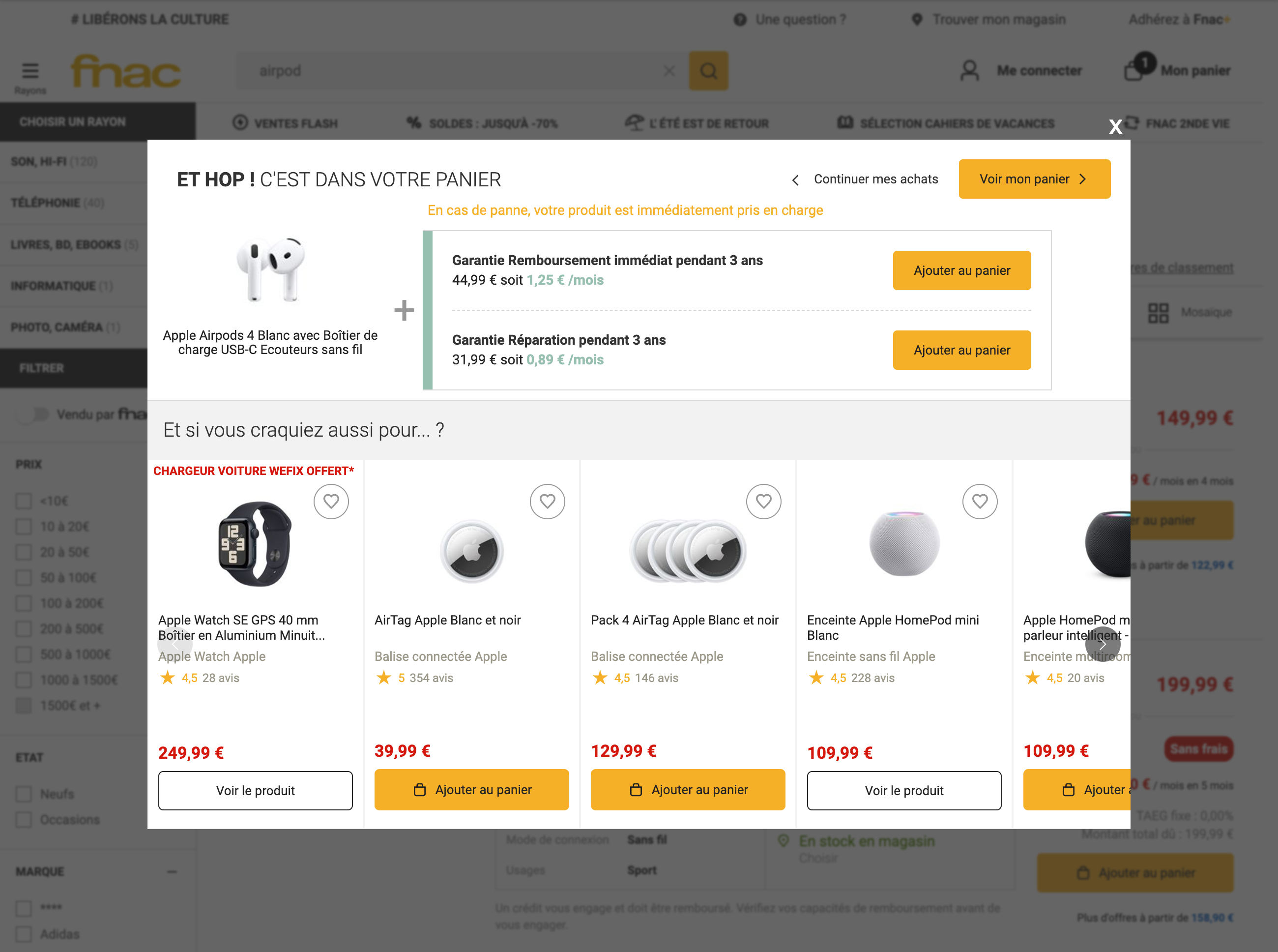 Desktop screenshot of Fnac