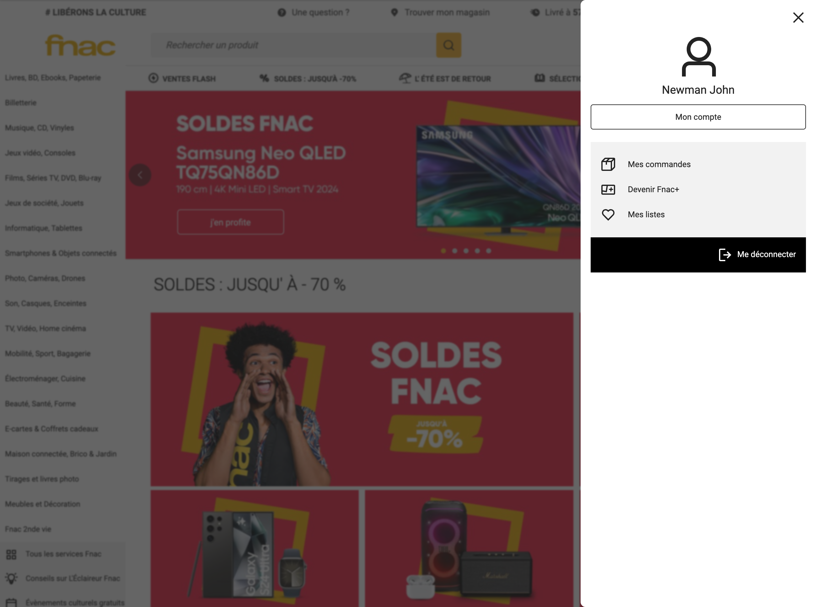 Desktop screenshot of Fnac