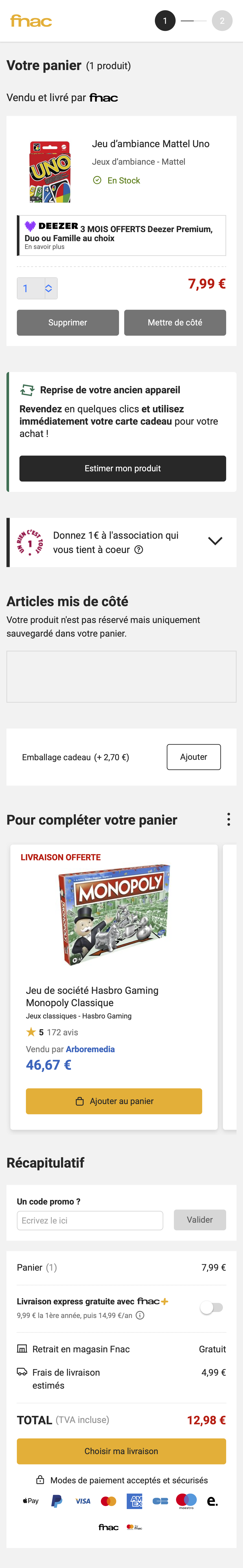 Mobile screenshot of Fnac