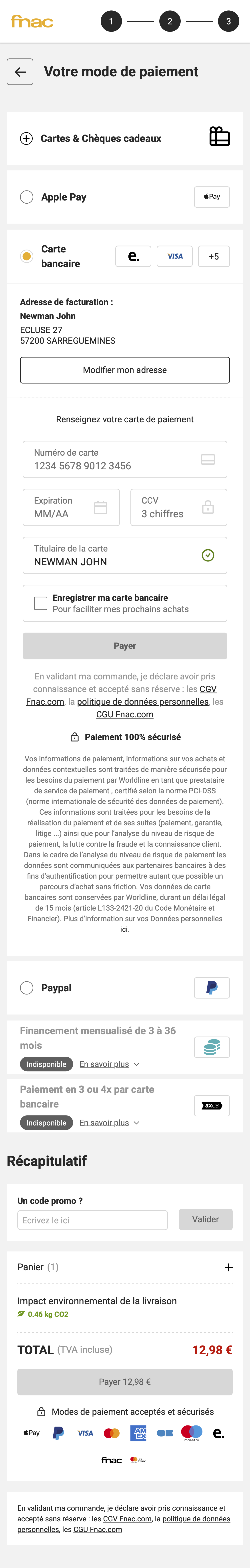 Mobile screenshot of Fnac